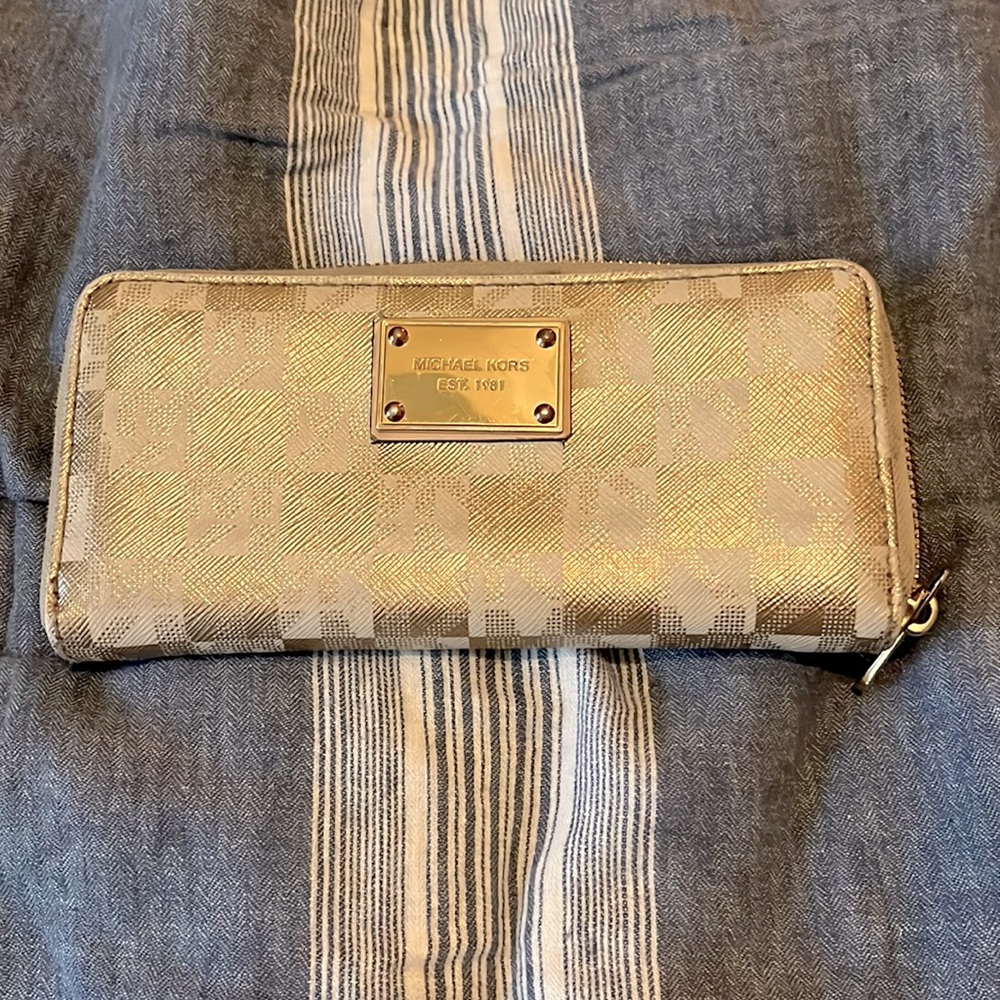 Gold Michael Kors wallet